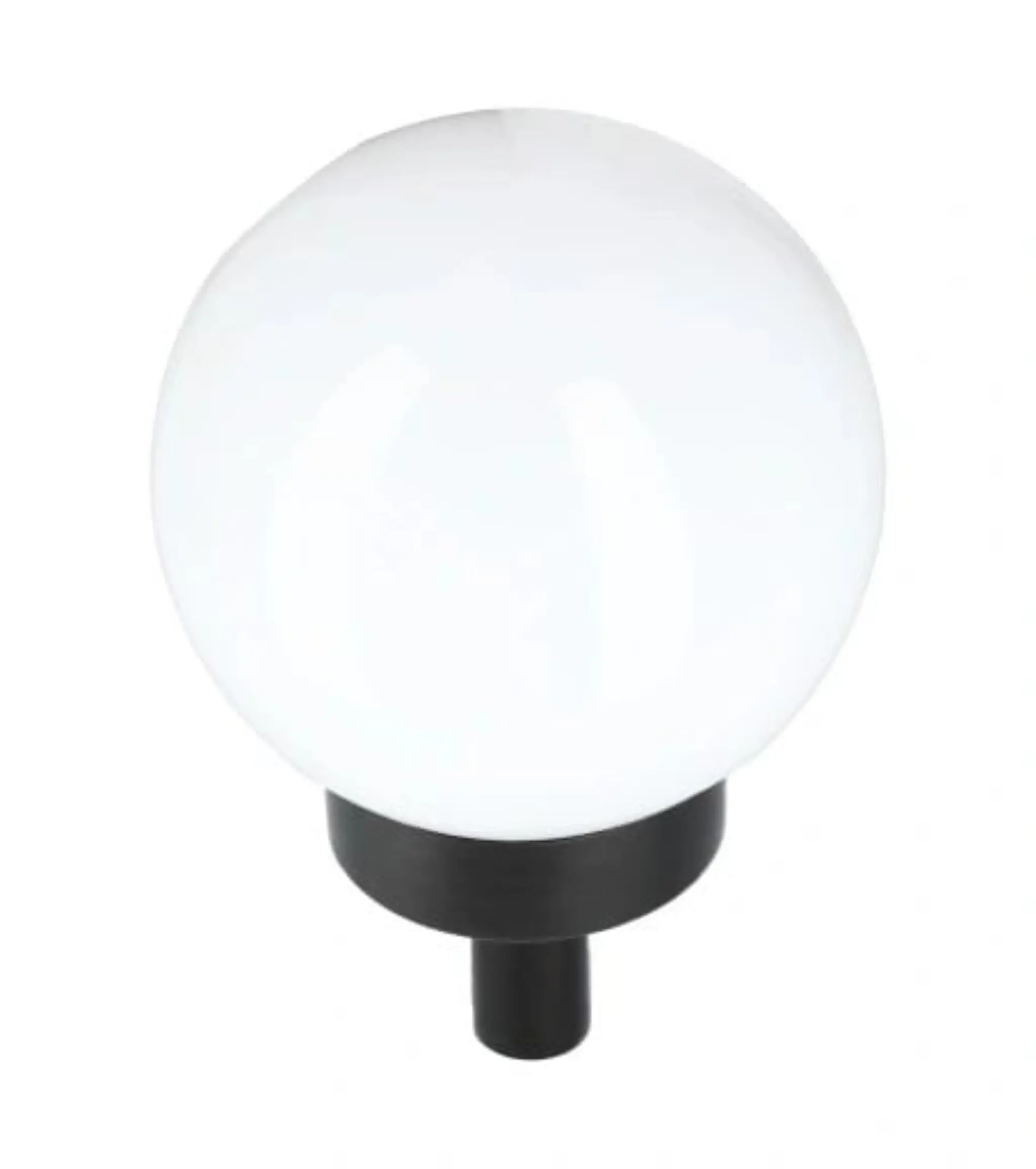 Lampa solarna ogrodowa kula biała wbijana 10cm