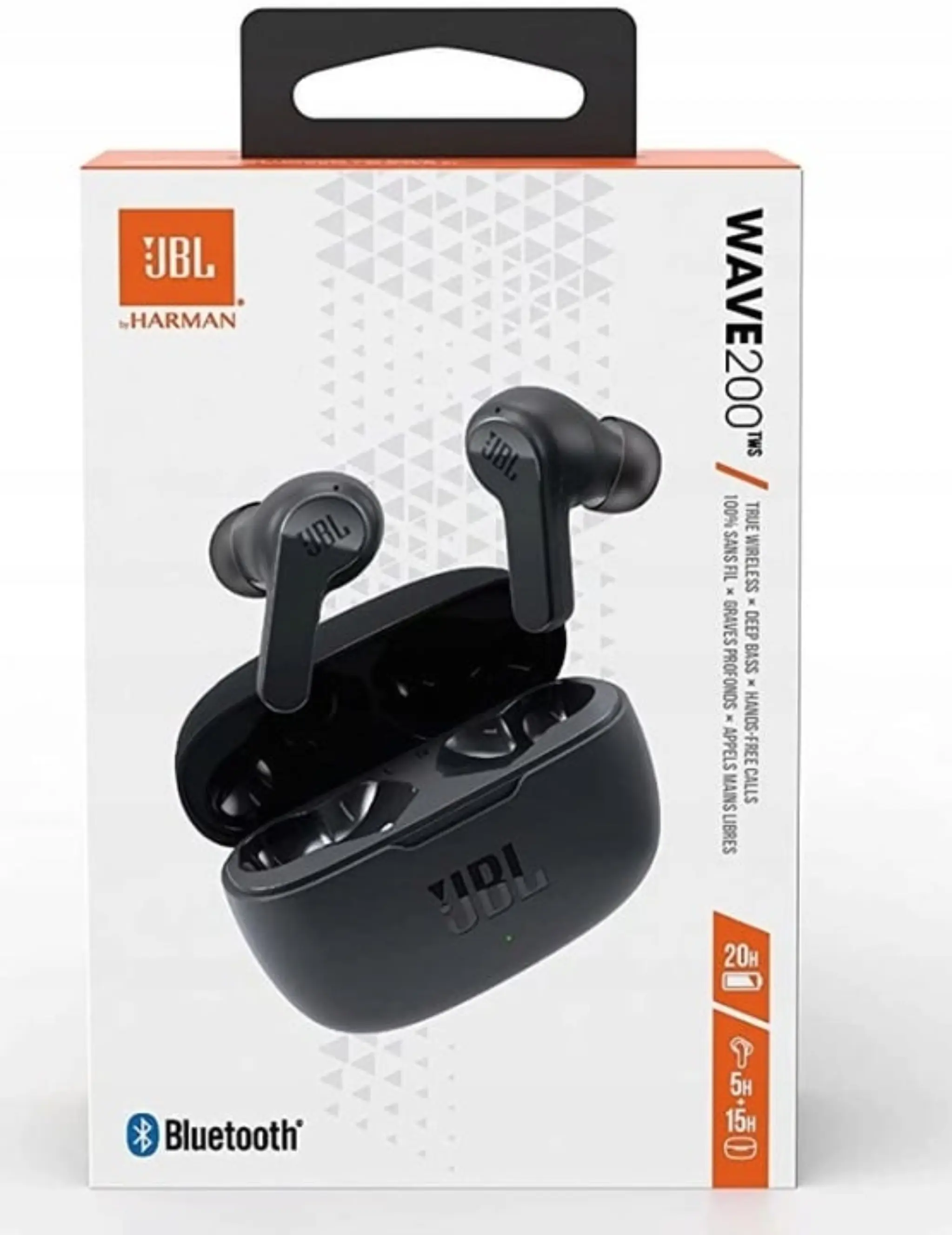 SŁUCHAWKI BEZPRZEWODOWE JBL WAVE 200 TWS CZARNE !OPIS!