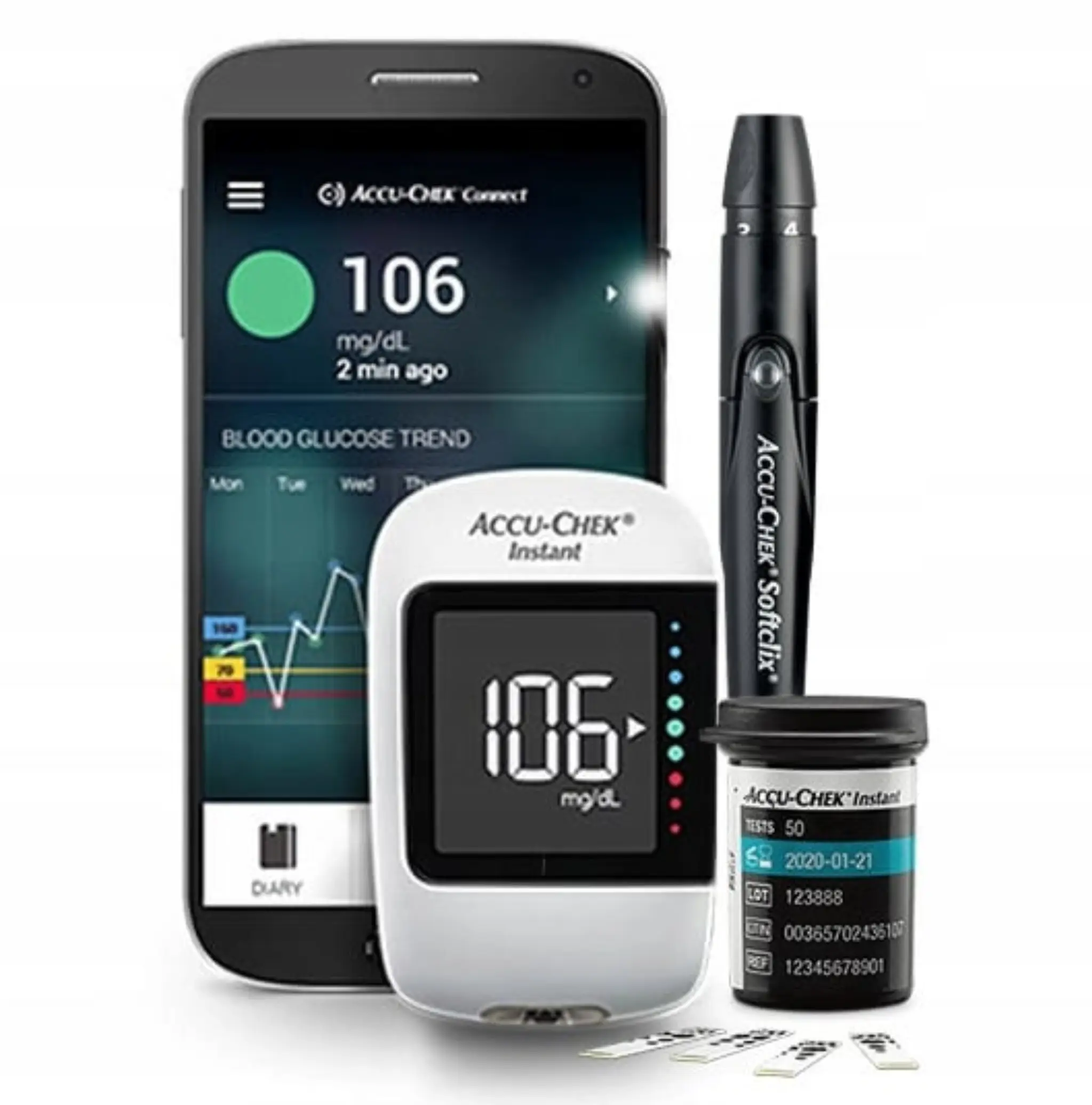 Glukometr Accu-Chek Instant mgdL NOWY zestaw paski nakłuwacz