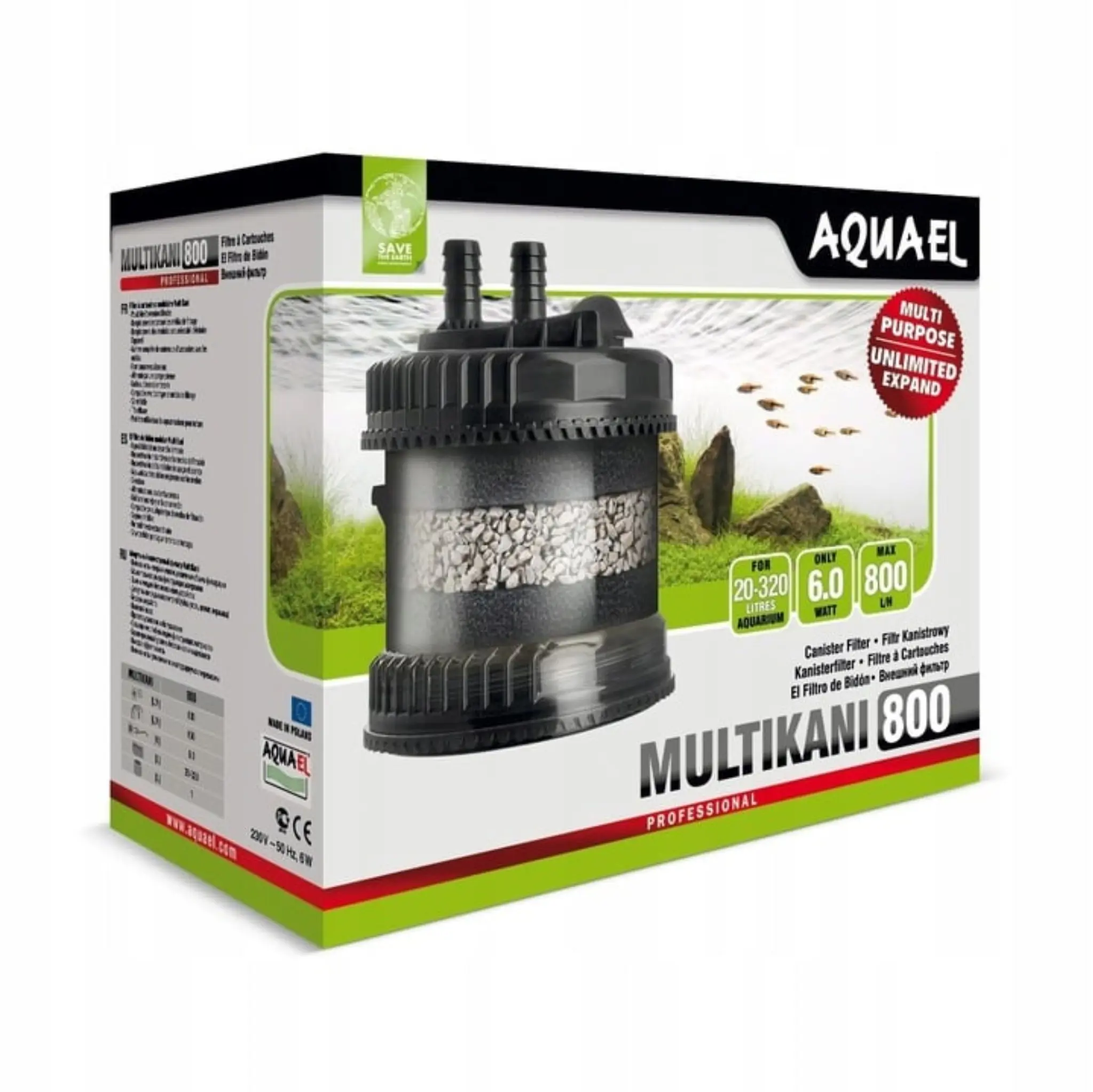 AQUAEL MULTIKANI 800 FILTR ZEWNĘTRZNY DO AKWARIUM