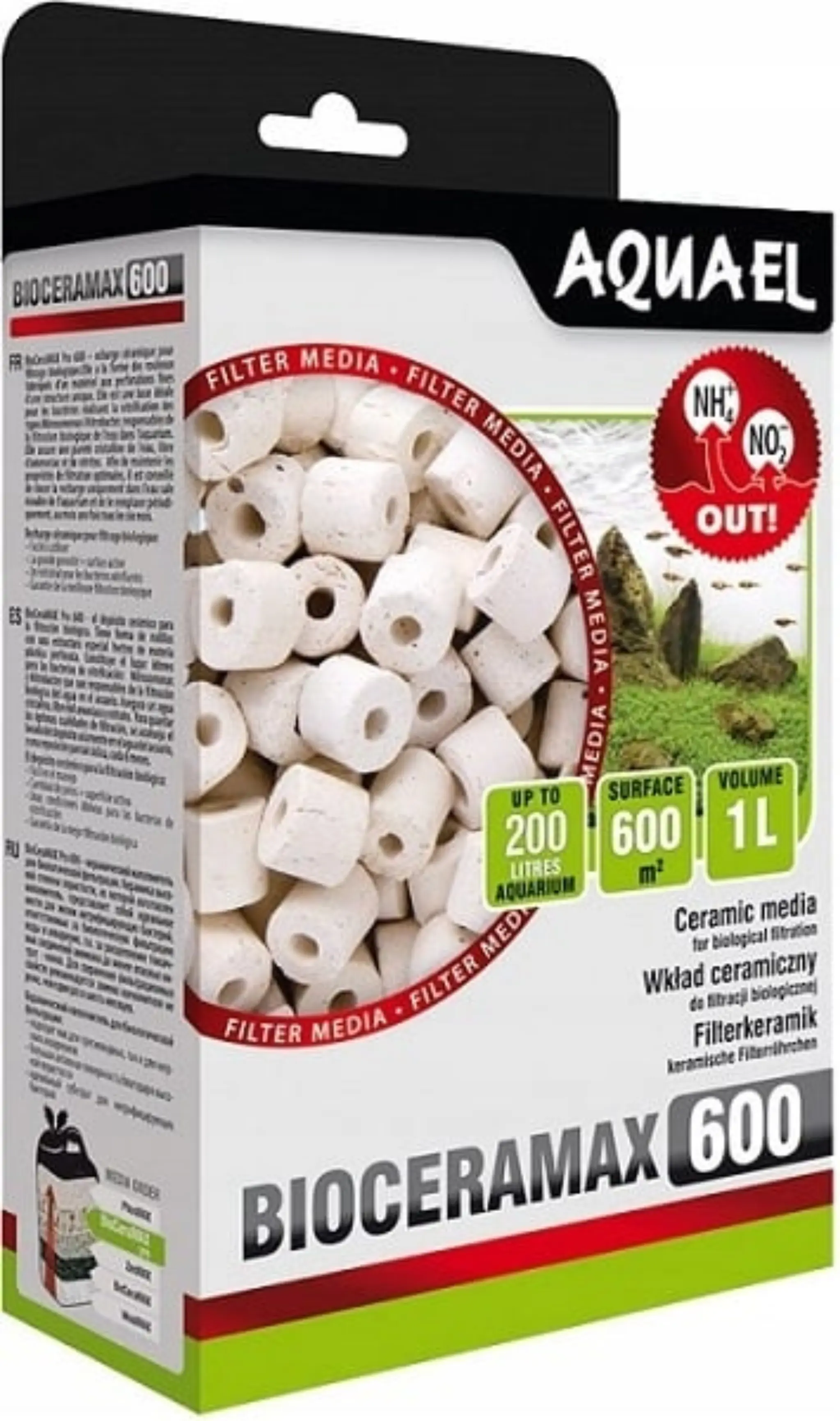 AQUAEL BIOCERAMAX 600 Wkład ceramiczny Biologiczny do akwarium 1L