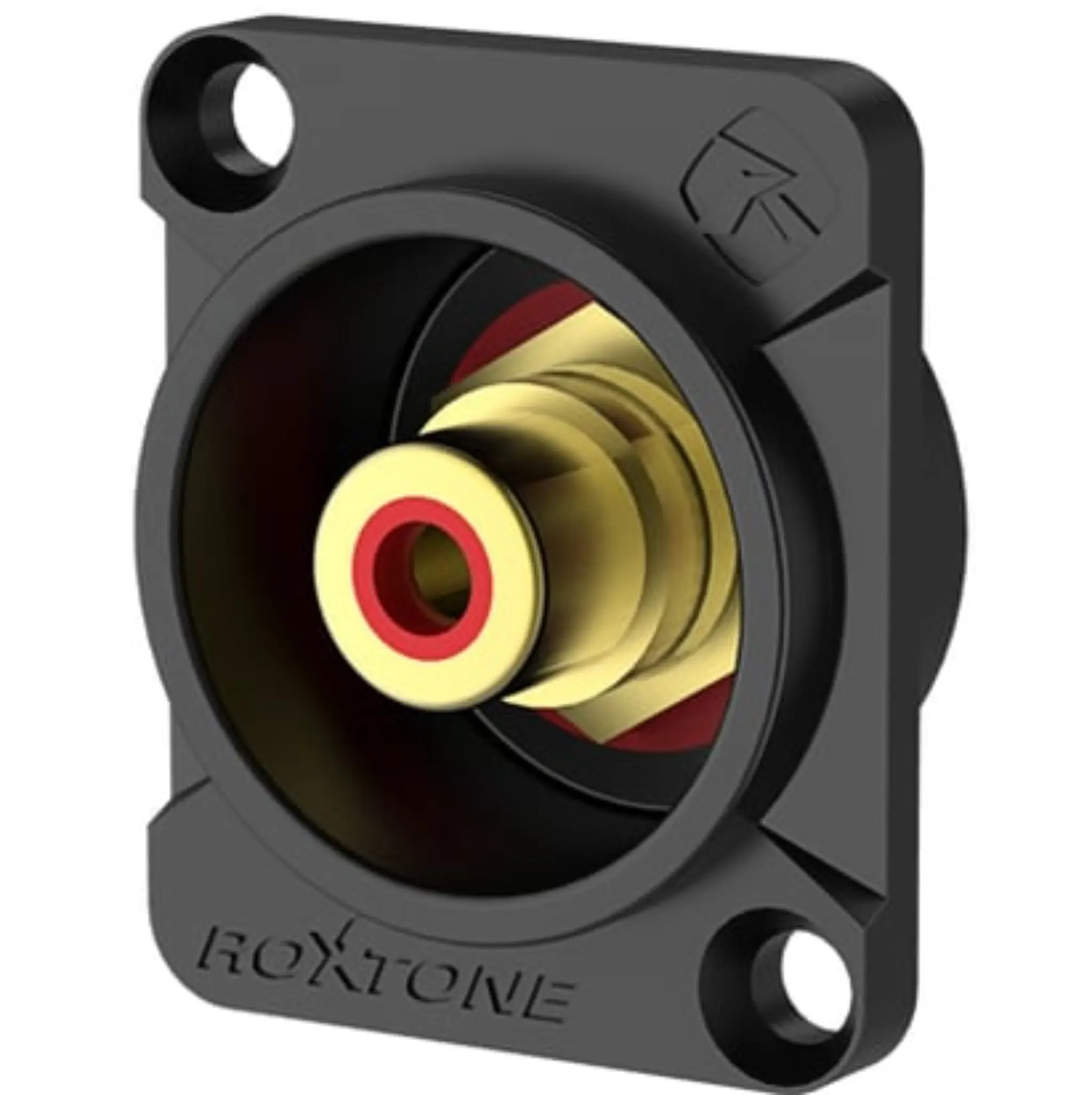 Gniazdo montażowe złącze RCA Cinch Roxtone RF2D-B-R Czarne Czerwone