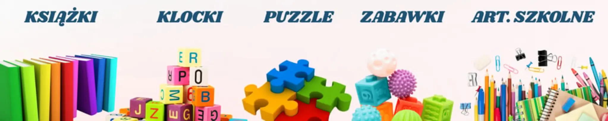 Książki Klocki Puzzle Zabawki Art. Szkolne