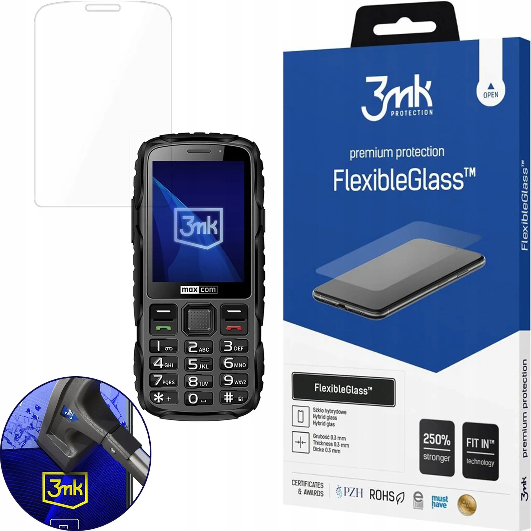 Szkło Hybrydowe Maxcom Strong MM920 - 3mk FlexibleGlass